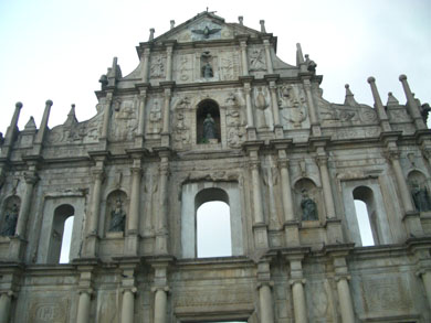 Vestiges of Portuguese colonization in Macao's historic monument and buildings